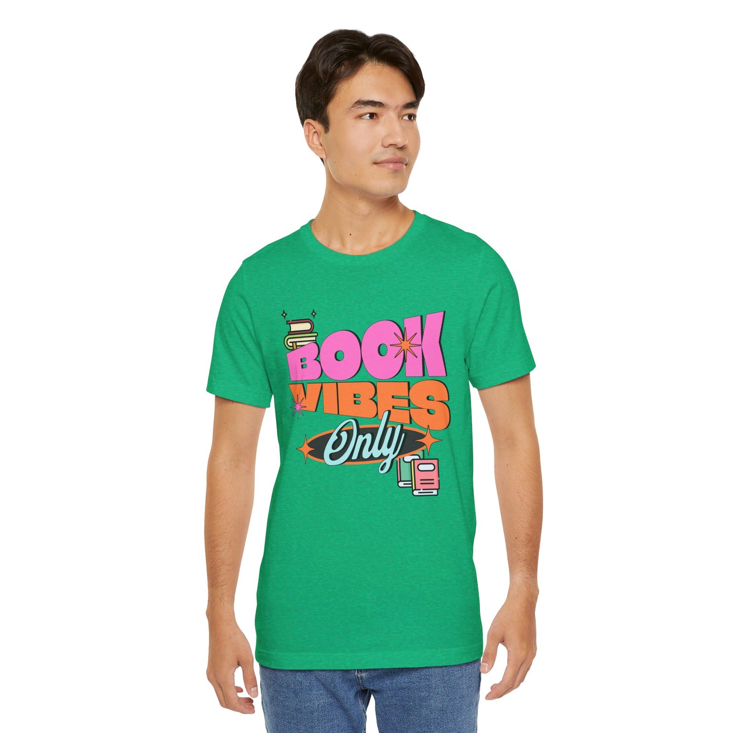 Book Vibes Only Unisex Jersey Short Sleeve Tee