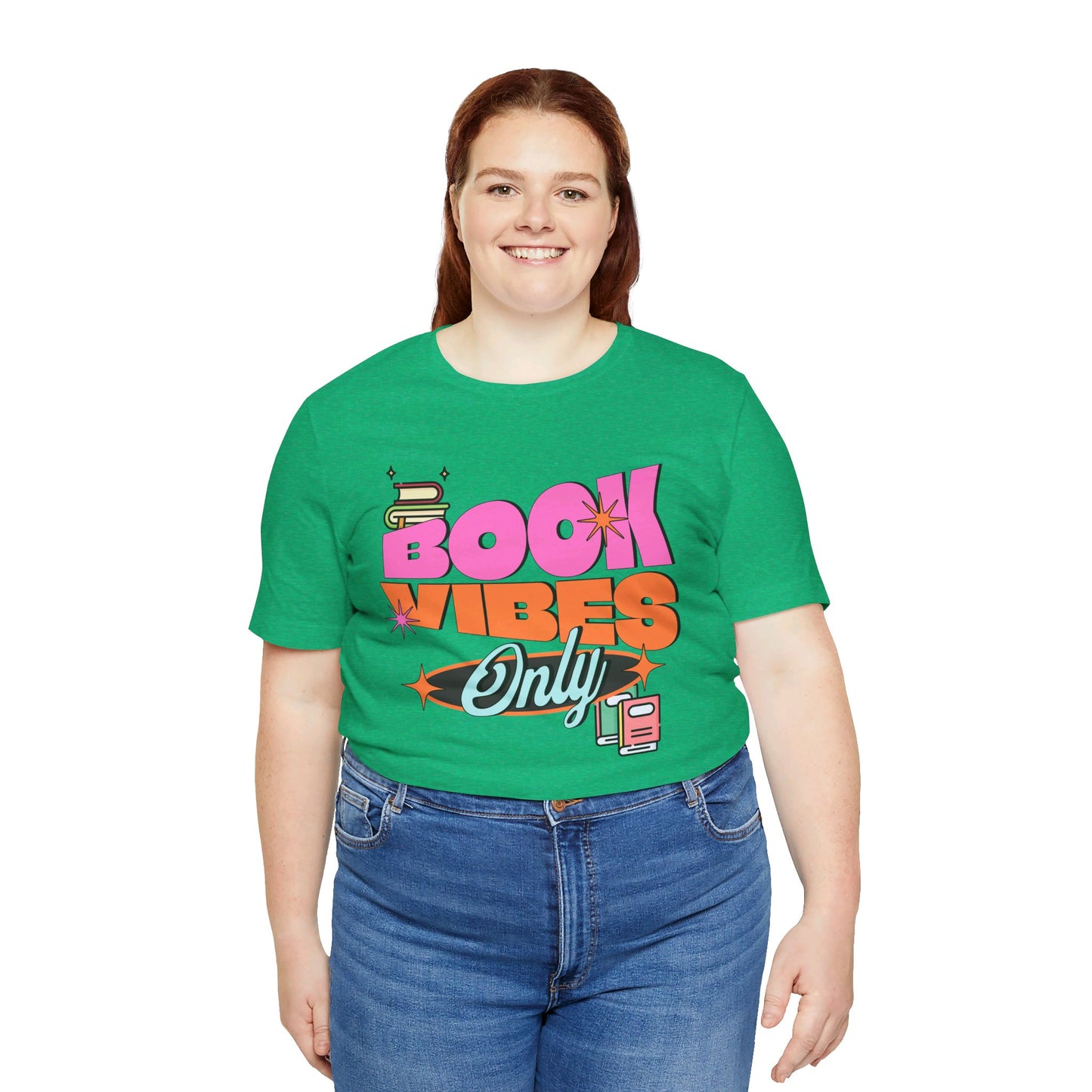 Book Vibes Only Unisex Jersey Short Sleeve Tee