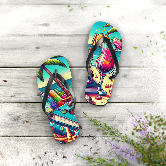 Literary Beach Flip Flops | Book Lover Summer Sandals