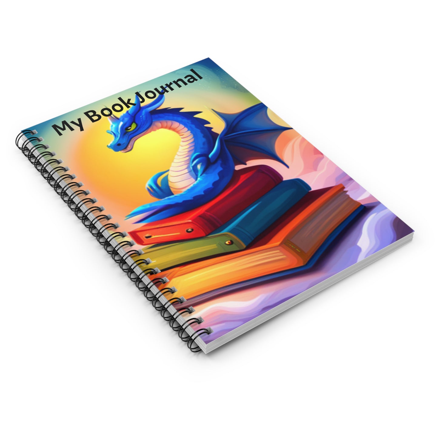 Spiral Book Journal - Tracker Notebook - Ruled Line - Book Dragon Journal