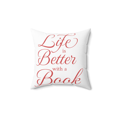 Book Lovers Pillow | Book Nook Decor 14" x 14" throw pillow