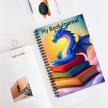 Spiral Book Journal - Tracker Notebook - Ruled Line - Book Dragon Journal