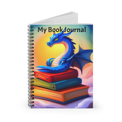 Spiral Book Journal - Tracker Notebook - Ruled Line - Book Dragon Journal